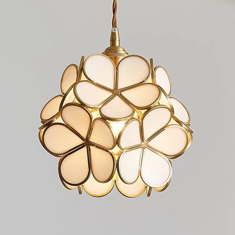 Modern Style Unique Shape Hanging Light Glass 1 Light Hanging Lamp for Bedroom