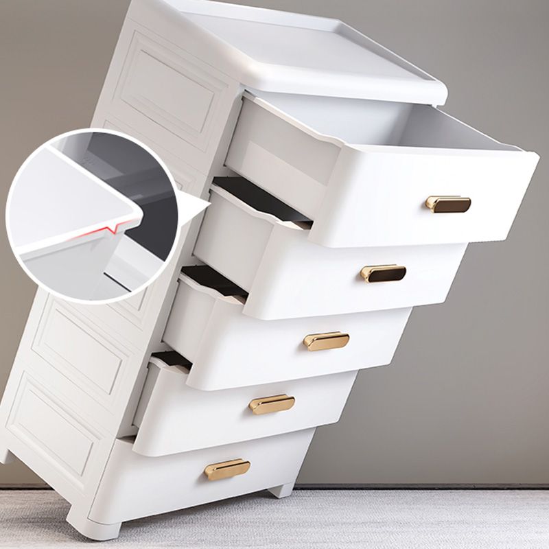 Rectangular Plastic Wardrobe Teen Style Simple Bedroom Storage Cabinet