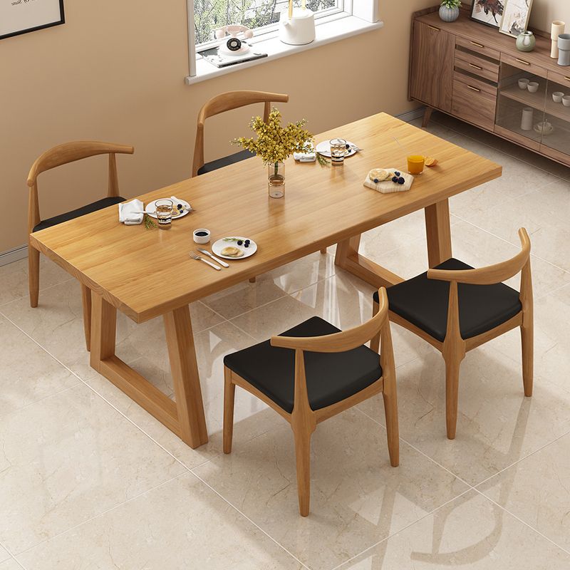 Modern Wood Dining Set 1/2/4/5 Pieces Indoor Dining Furniture for Kitchen