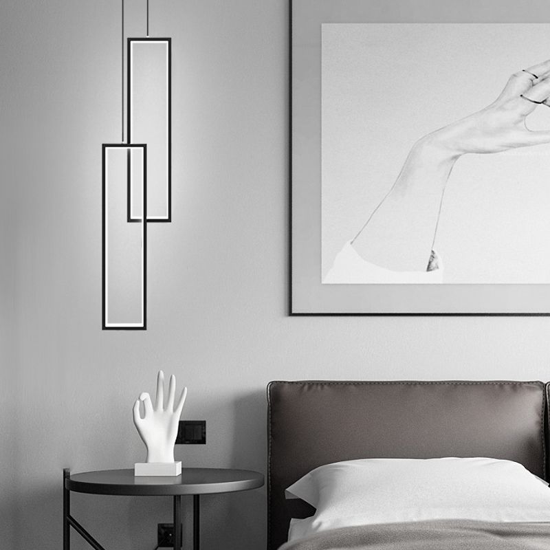 Rechthoek hanglampje acryl schaduw moderne hanglampen voor woonkamer