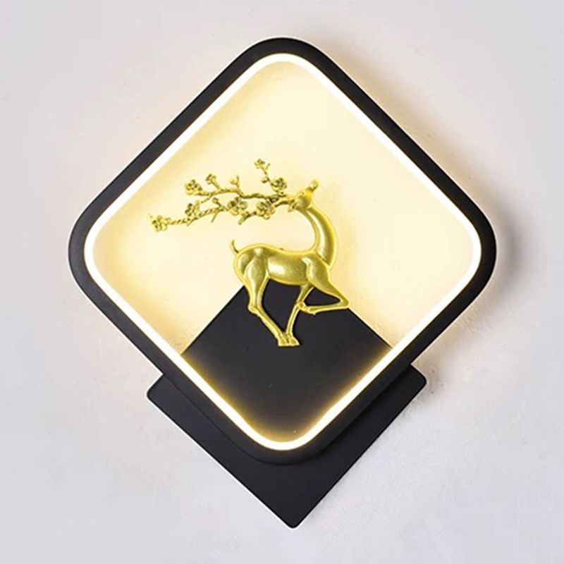 Kids Style Square Shape Wall Light Metal 1 Light Wall Mount Light