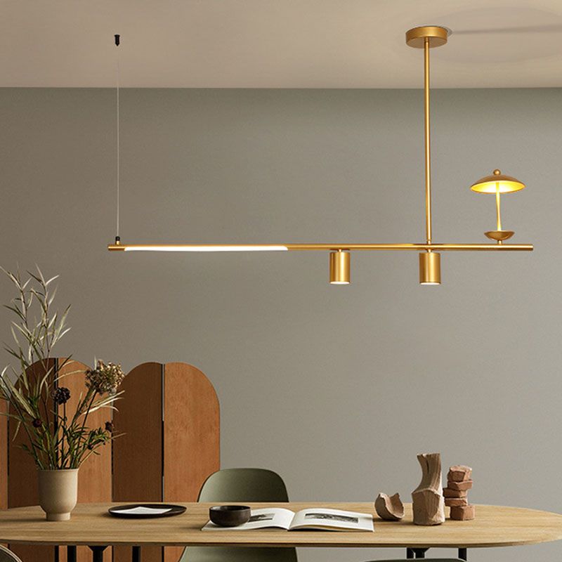 Postmoderne LED -Inselbeleuchtungsschirme -Form -Aluminiumhänge -Leuchte