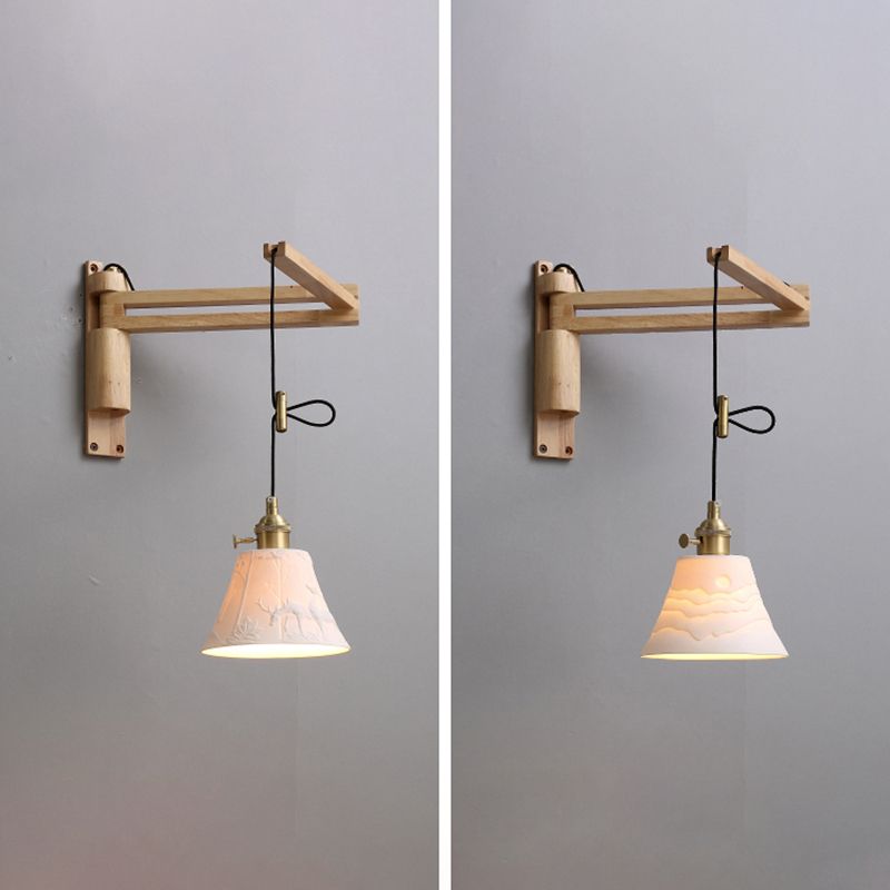 Modern Creative Wall Light Porcelain Bedside Wall Sconce Light for Bedroom