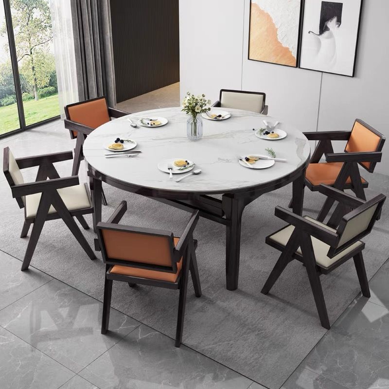 4 Legs Dining Table Sintered Stone Top Table for Home Kitchen Dinner