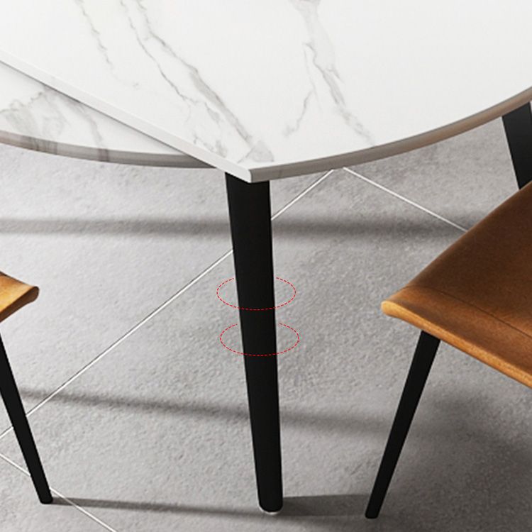 Round 4-foot Dining Site Table Simplicity Style Stone Drop-Leaf Table for Home