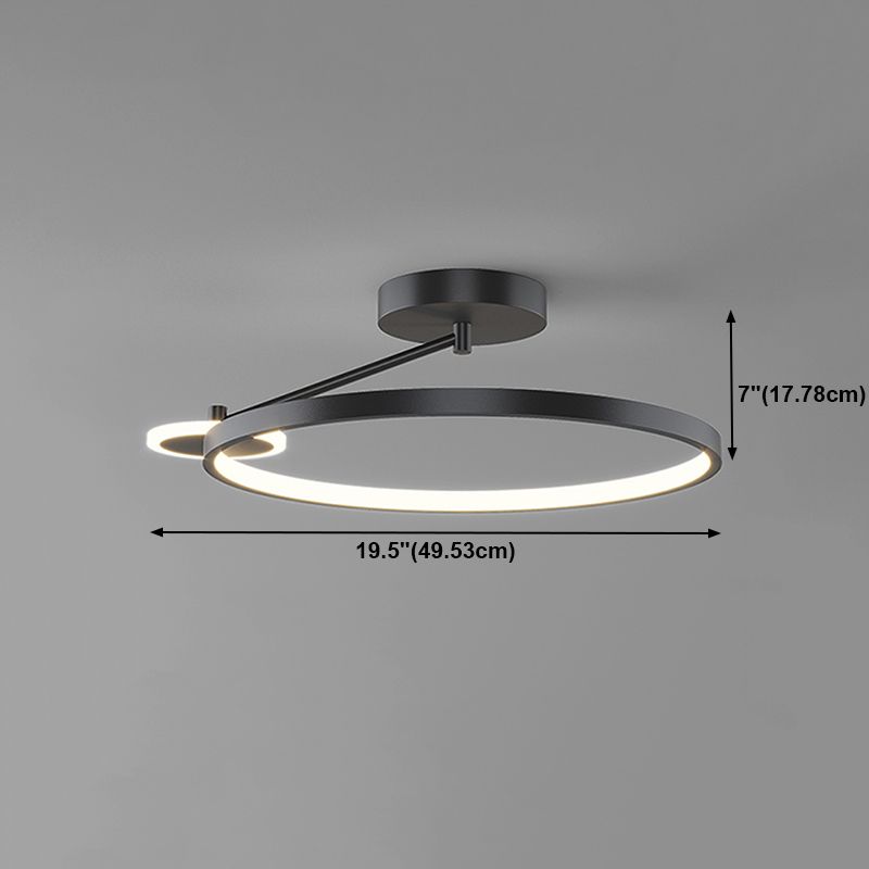Luz de descarga de descarga circular contemporánea de metal 2 iluminación Flushmount Flushmount