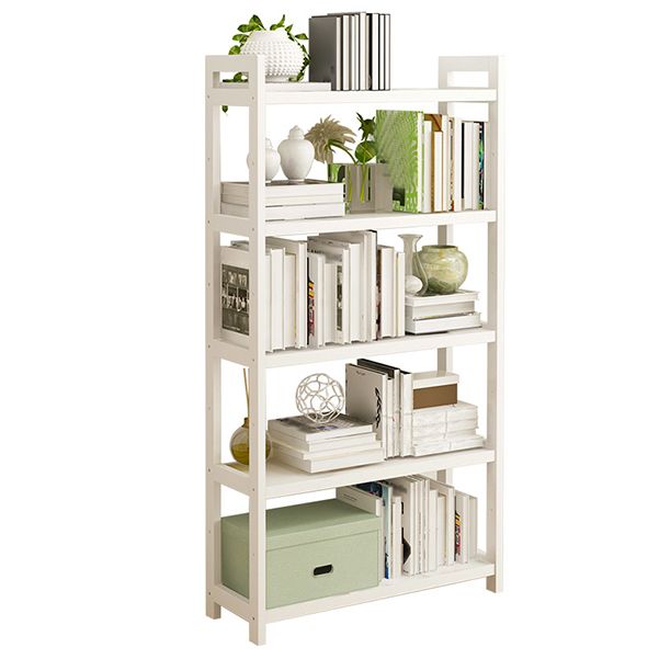 Open Bamboo Home Bookshelf Modern Etagere Shelf Bookcase with Shelves