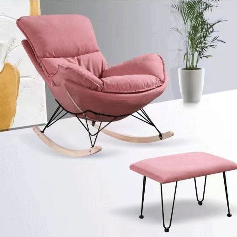 Upholstered Rocker Chair Living Room Rocking Chair with Padded Seat