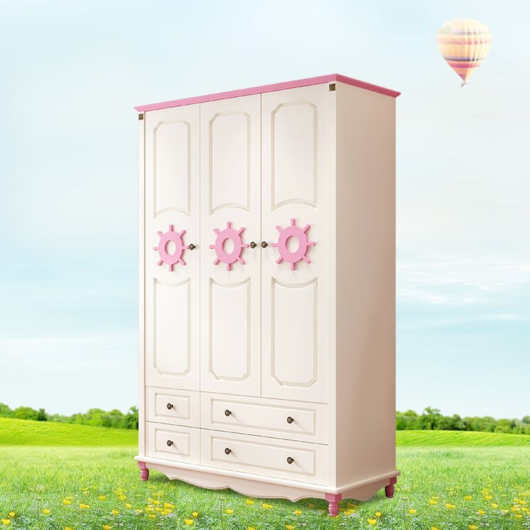 Coastal Cabinet with Hinged Door Manufactured Wood Matte Finish Storage Cabinet