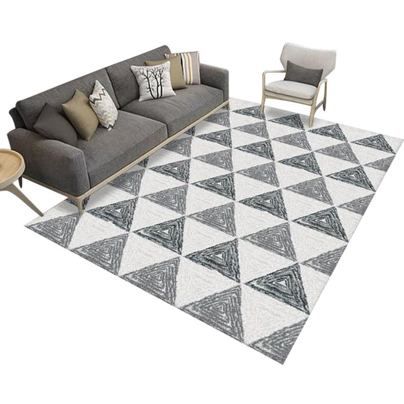 Multicolor Geometrical Print Rug Synthetics Modernist Rug Stain Resistant Non-Slip Backing Pet Friendly Rug for Great Room