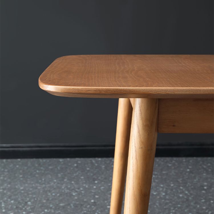 Mesa extensible de madera de fresno para restaurante, mesa de comedor rectangular con 4 patas