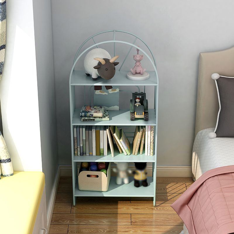 Modern Metal Bookcase Standard Open Back Bookshelf with Shelves