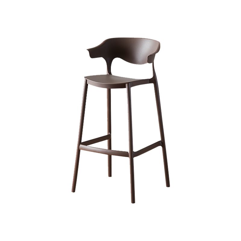 Indoor Plastic Armless Bar Height Stool Industrial Stackable Low Back Bar Stool