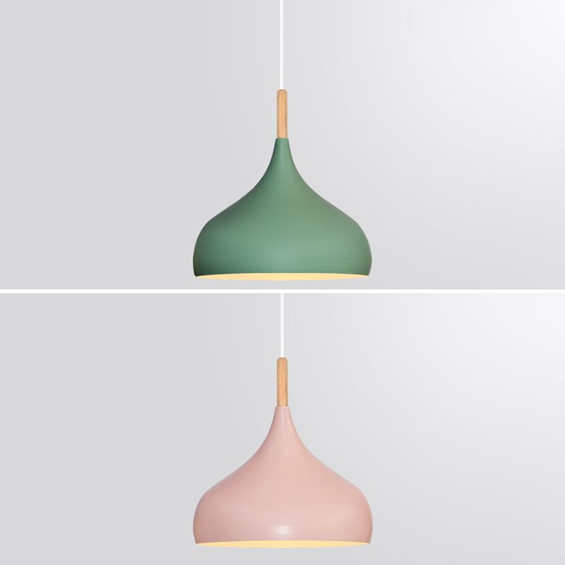 1 Light Metal Suspension Pendant Modern Wavy Dining Room Hanging Light Fixtures