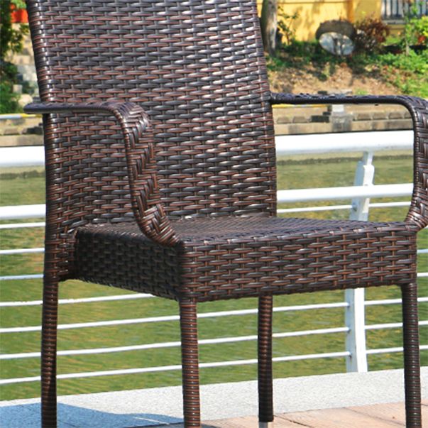 Outdoor Patio Dining Table Set 1/9/11 Pcs Plastic Wicker Frame Patio Table and Chairs