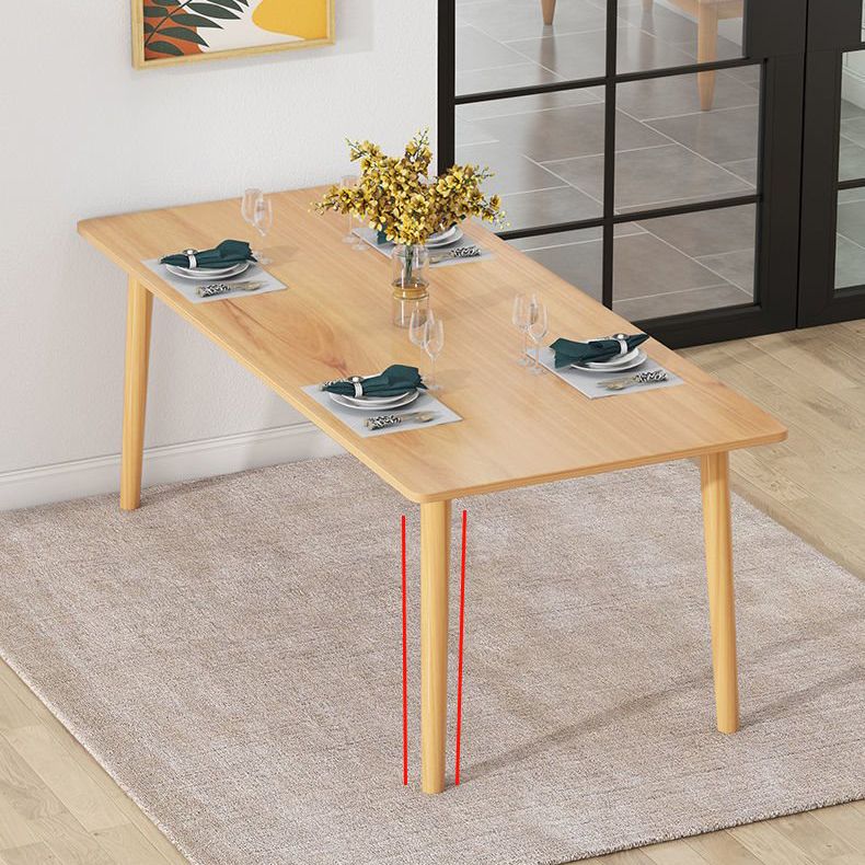 Industrial Wood Rectangle Dining Table Kitchen Standard Dining Table with 4 Legs