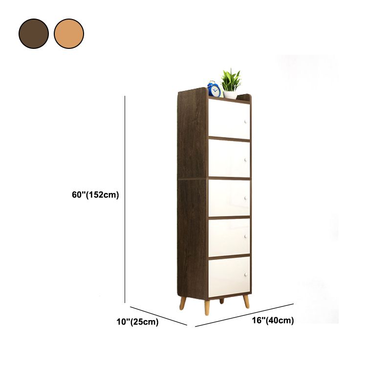 9.84" Wide Accent Cabinet Rectangle Contemporary Wooden Storage Cabinet