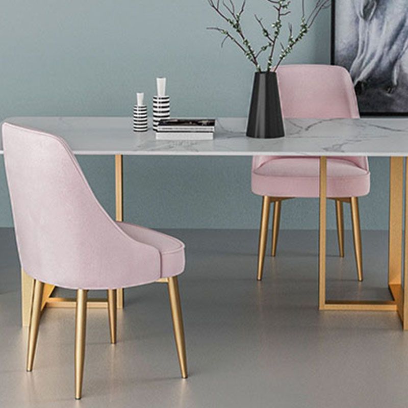 Modern Dining Set with Velvet Chairs 1/4/5/7 Pieces Dinette Set