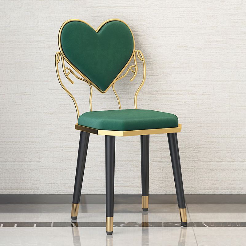 Nordic Style Velvet Dining Chair Metal Dining Chairs for Restaurant Use