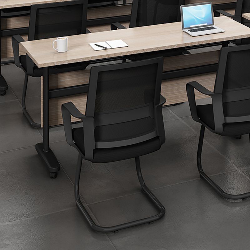 Mid Back Home Office Chair Black Frame Modern Conference Chair