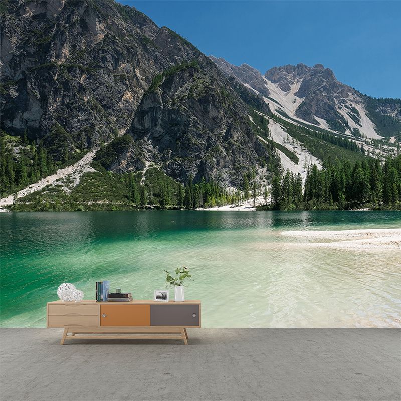 Mountain Mural Decal Eco-friendly Wallpaper Customized Wall Covering for Living Room