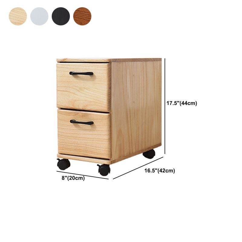 Solid Wood Accent Chest with Drawers 23.62" Wide Chest on Wheels