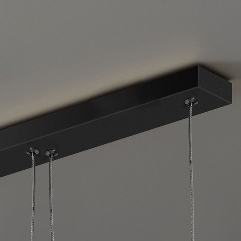 3-Lights Geometric Island Light Modern Metal LED Island Pendant for Living Room