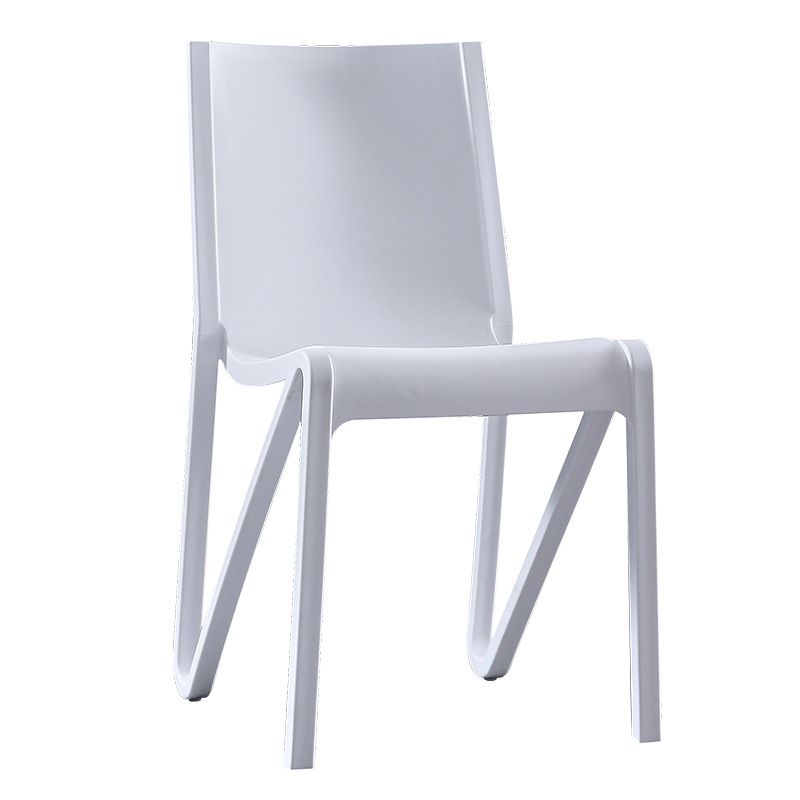 Chaise latéral de maison scandinave solide en plastique multicolore