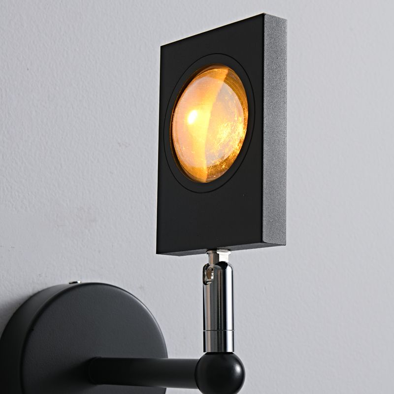 Moderner Stil rechteckiger Wand montiertes Lampe Metall 1 Lichtwandmontierte Beleuchtung