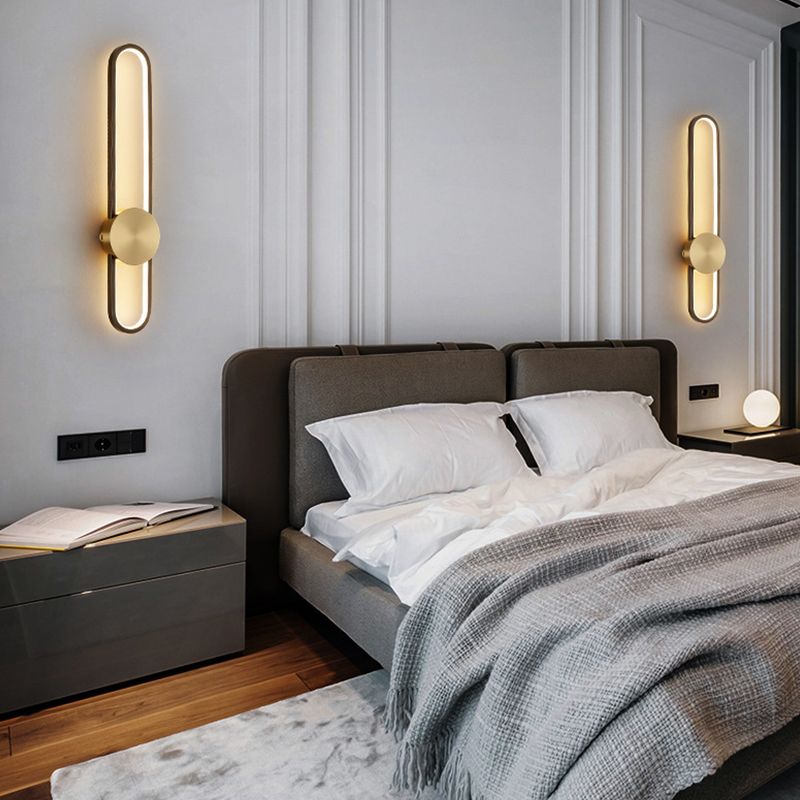Living Room Wall Light Modern Oval Shape LED Simple Wall Mount Lighting
