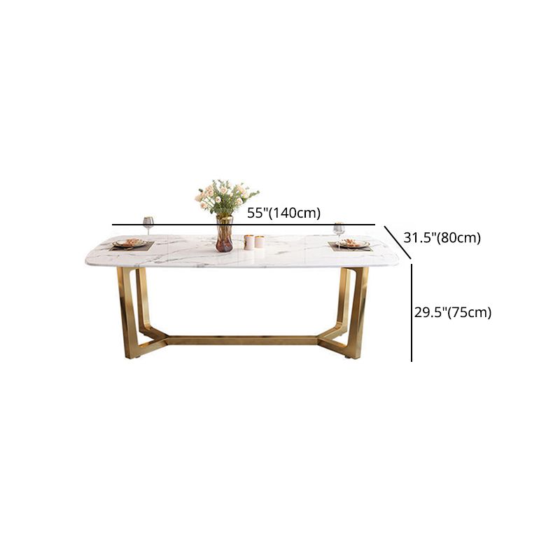 Luxury Rectangle Sintered Stone Top Dining Set 1/2/5/6/7 Pieces Dining Table with Chairs