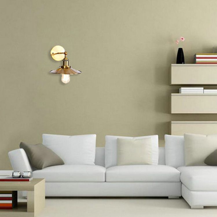 Cone-Shaped Wall Sconce Lighting Industrial Style Metal 1 Head Wall Mounted Light Fixture