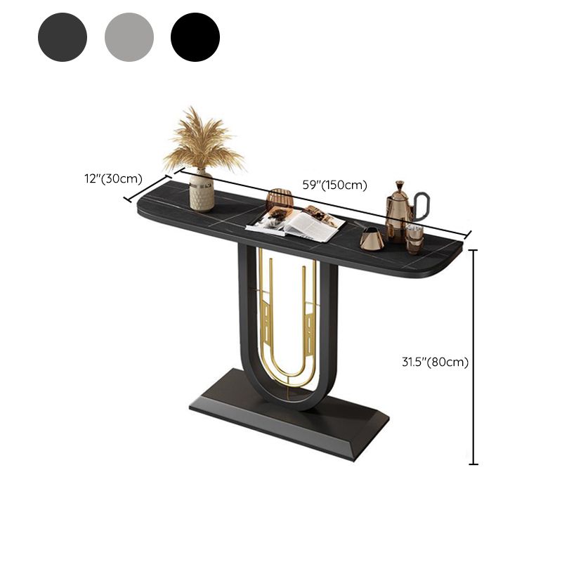 Half Moon Console Accent Table Scratch Resistant Console Sofa Table