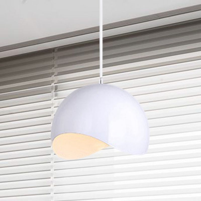 Wellenformen Dome Deckenleuchte moderne Metall 1 Glühbirne Innere Rosa/Gelbhöhe Einstellbare Hängsrichtung, 8 "/12" W.