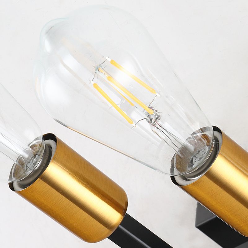 Industrial Linear Semi Mount Lighting Metal Ceiling Mount Light Fixture