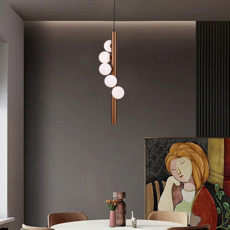 Modern Hanging Island Light Glass Hanging Lighting Fixture for Dining Room