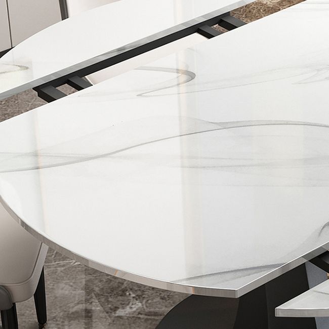Mesa de comedor redonda Simplicity, mesa de piedra sinterizada con base de pedestal