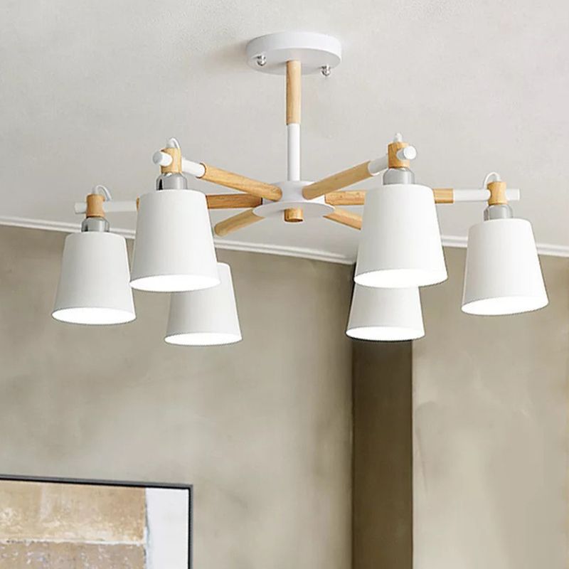 Wrought Iron Sputnik Pendant Light in Modern Simplicity Macaron Ceiling Light for Living Room