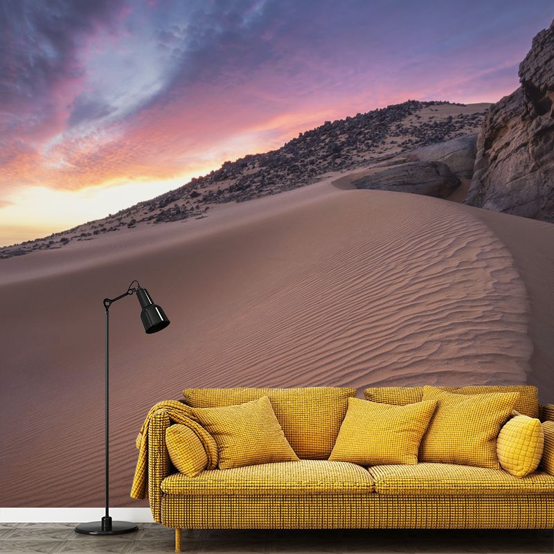 Dry Desert Wall Mural for Living Room Moisture Resistant Home Decor, Customized Size