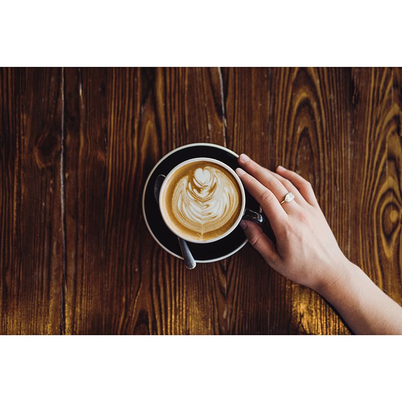 Aromatic Coffee Mural Wallpaper Contemporary Mildew Resistant Commerce Shop Decoration