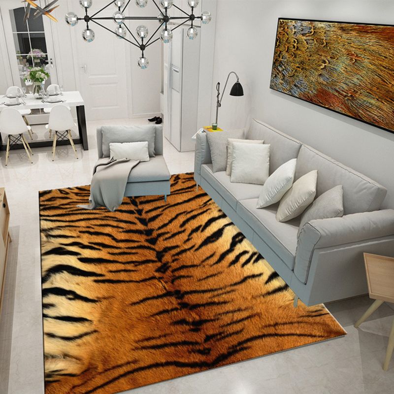 Tapis de salon tendance, multicolore, imprimé peau d'animal, antidérapant, facile d'entretien, pour l'intérieur