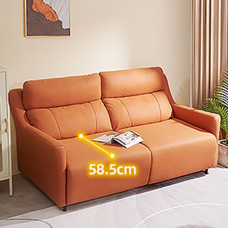 Scandinavian Sleeper Sofa Faux Leather Futon Sleeper Sofa Bed