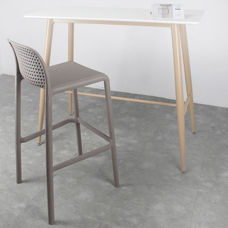 Scandinavia Style Bar-stool Square Seat PP Legs for Kitchen Bar