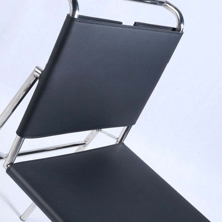 Contemporary Style Side Chair Metal Open Back Dining Room Chair for Indoor