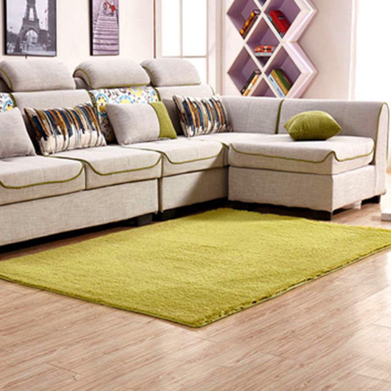 Simple Multi Color Plain Rug Cotton Comfort Area Carpet Non-Slip Backing Pet Friendly Rug for Bedroom