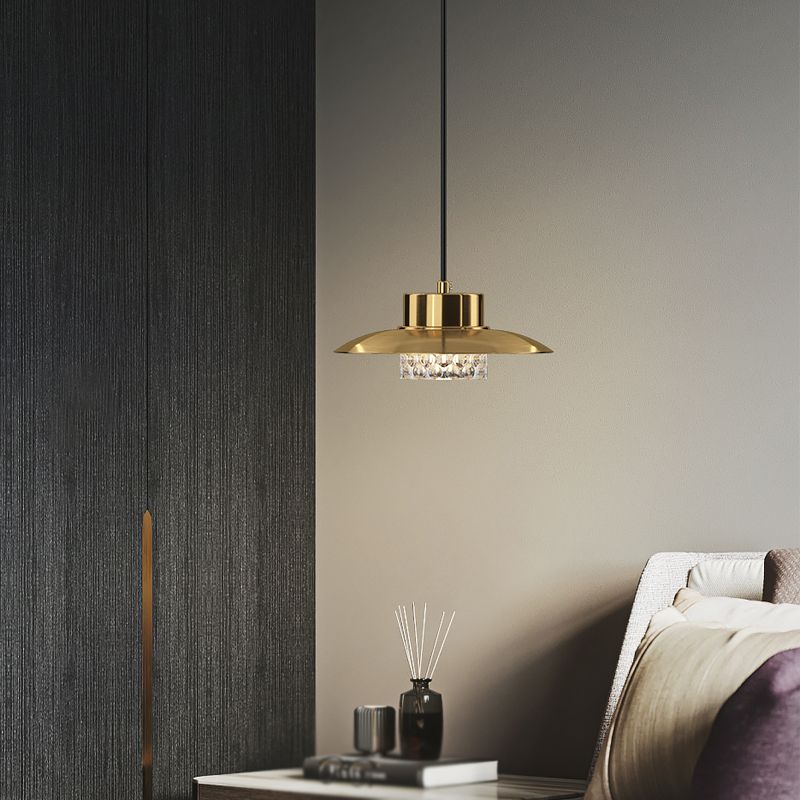 Geometrische Anhängerbeleuchtungskörper Moderne 1-Licht-Federlampe mit klarem Acrylschatten