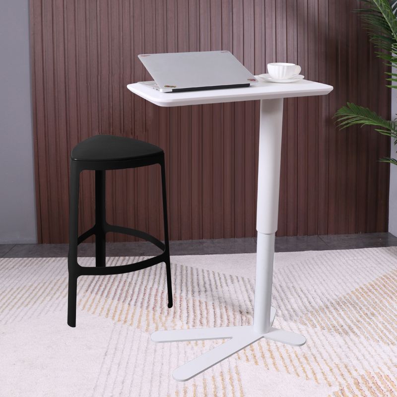 Industrial Metal Bar Table 23"x13" Rectangle Top Indoor Adjustable Height Bistro Table