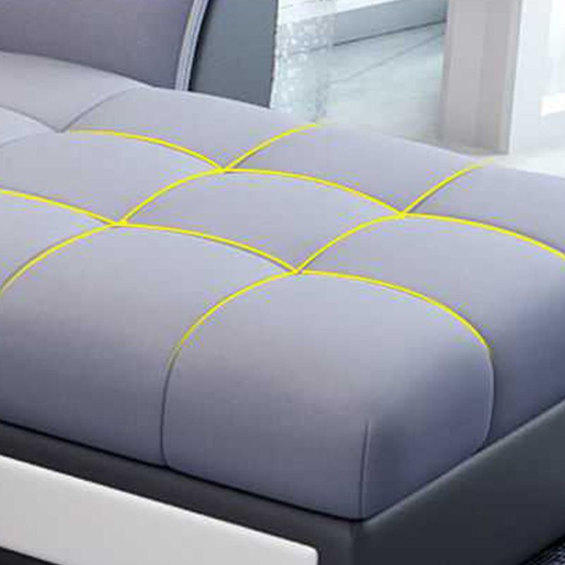 Scandinavian Pillow Top Arm Sofa with Storage and Ottoman Included