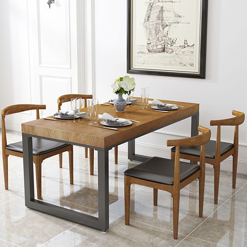 Contemporary Solid Wood Dining Table Rectangle Dining Table for Home Use