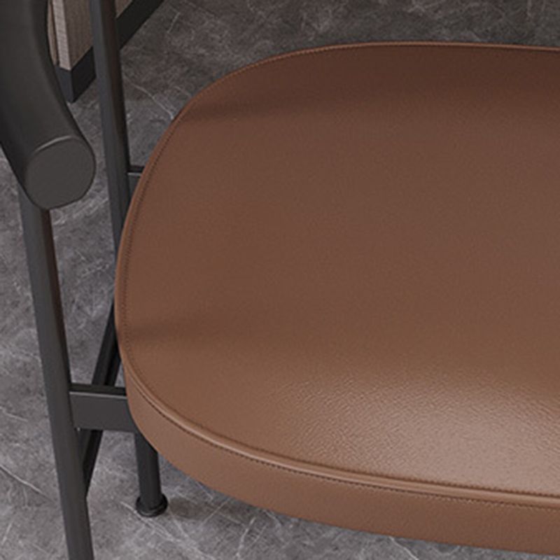 Ensemble de chaises en métal de style contemporain, chaise d'appoint de cuisine à dossier ouvert pour usage domestique